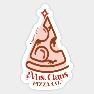 Mrs Claus Pizza Sticker